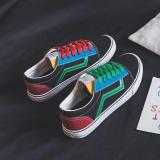 Women's Fashion Casual Trend Color Matching Canvas Sneakers