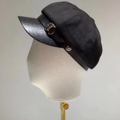 20冬季最新专柜款-圣罗兰ysl新款八角帽南瓜帽，Pu帽檐搭衣必备鸭舌帽