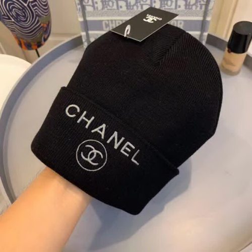 20冬季最新专柜款-Chanel针织羊毛毛线帽，羊毛，帅气朋克风。超酷时尚街头风