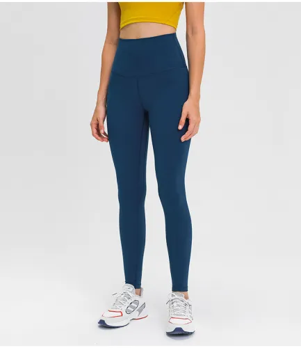 2020  new product high-waist-lift buttock yoga pants built-in pocket naked feeling exercise fitness small foot yoga pant