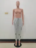 Autumn Casual Ripped Drawstrings Track Pants