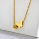 New Design Gold Butterfly With Yellow Zircon Charm Bead Chain Necklace For Women