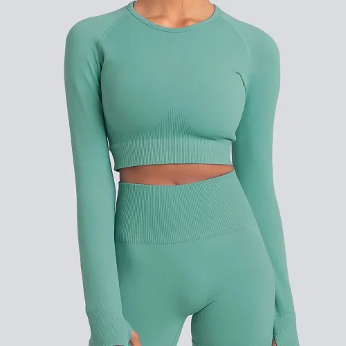 Autumn Sports Fitness Yoga Crop Top and Legging Set