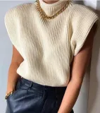 Autumn Turtleneck Cap Sleeve Loose Sweater