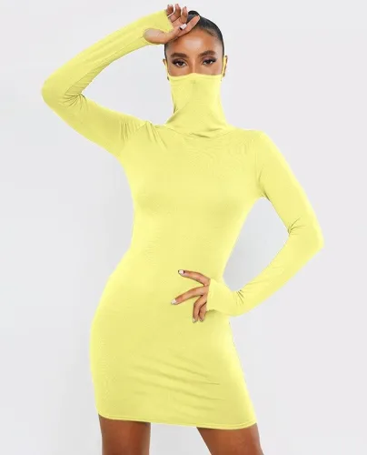 Autumn Party Sexy Solid Plain Mini Dress