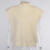 Autumn Turtleneck Cap Sleeve Loose Sweater