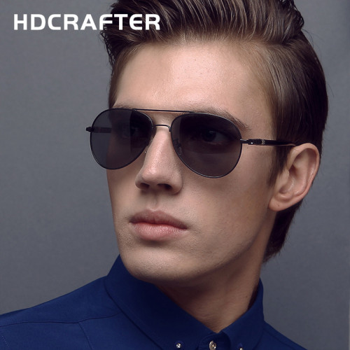 2017 HDCRAFTER Brand Designer aviator sunglasses polarized for men alloy classic sunglasses men uv400 gafas de sol polarizadas