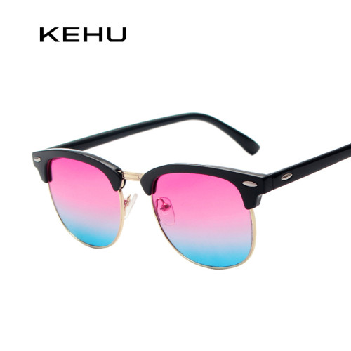 KEHU Newest Women Sunglasses Semi-Rimless Brand Designer Men Clear Lens Sun Glasses K9083