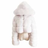 2020 New Winter Coat Jacket Women Faux Fox Fur Coat with Hood Fashion Short Style Fake Fur Coat for Lady