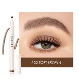 FOCALLURE 4 Fork Liquid Eyebrow Pencil Waterproof Natural Eyebrow  Eye Brow Tint Fork Tip Long Lasting Professional Makeup