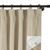 Solid Curtain Polyester Cotton Drapery HEIDI