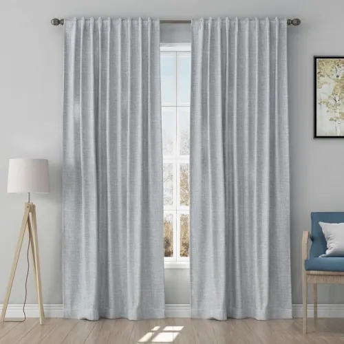Solid Curtain Polyester Cotton Drapery HEIDI