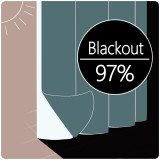 Solid Curtain Polyester Cotton Drapery HEIDI