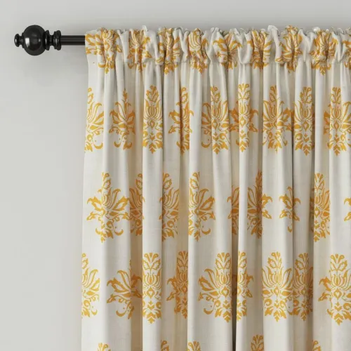 Abstract Print Polyester Linen Curtain Drapery JENNIFER