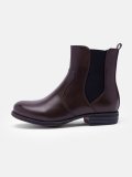 Women's Vintage Low Heel Plus Size Ankle Booties Slip-on Short Chelsea Boots