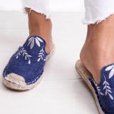 Women Fashion Embroidered Espadrille Flat Slippers Shoes