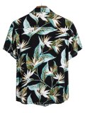 Men's Retro Floral Graphic Button Up Shirt