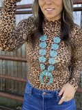 Leopard Jersey Casual Shirts & Tops