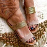 Slip-On Flat Open Toe Summer Slide Sandals Plus Sizes