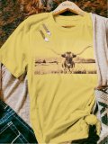 Creamy White Printed Short Sleeve Shirts & Tops