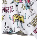 Men's Cartoon Music Print Button Blouse
