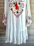 Cotton-Blend Boho A-Line Dresses