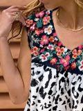 Casual V Neck Floral Shirts & Tops