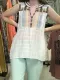 Shift Cotton-Blend Pastoral Sleeveless Shirts & Tops