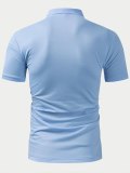 Men's Two Tone Contrast Striped Polo Shirt