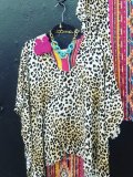 Leopard Shift Jersey Short Sleeve Floral-Print Shirts & Tops