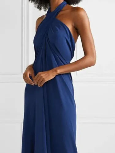 Solid Vintage Halter Dresses