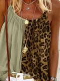 Pink Leopard Casual Cotton-Blend Shirts & Tops