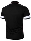 Men's Casual Color Block Polo Shirt