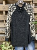 Color-Block Leopard Shirts & Tops