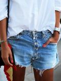 Buttoned Down Plus Size Shorts Pants