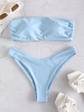 Baby Blue Bandeau Bikini