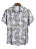 Men's Banana Leaf Graphic Button Up Shirt