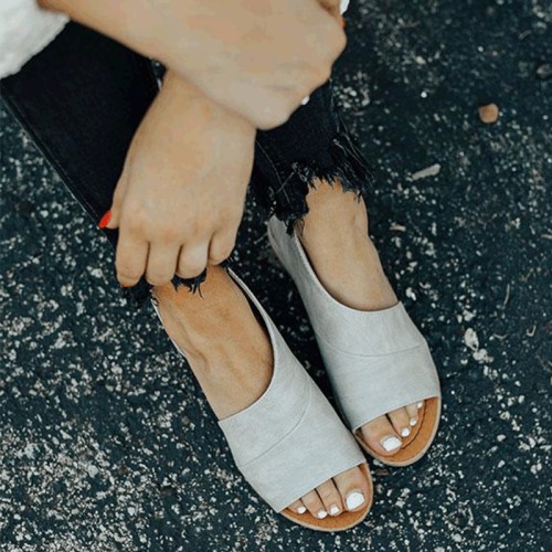 Pu Low Heel Date Sandals