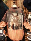 Long Sleeve Cotton-Blend Vintage Printed Shirts & Tops
