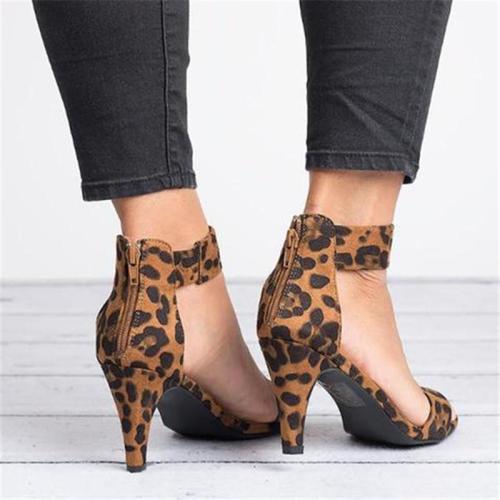 Ankle Strap Sandals - Taupe