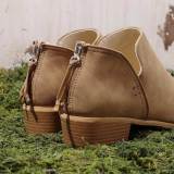 Plus Size Chunky Heel Short Boots Female Non-slip Cute Bootie