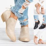 Plus Size Chunky Heel Short Boots Female Non-slip Cute Bootie