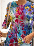 Colorful Flower Painting Women's Sweatshirt