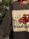 Christmas loose long sleeve printed sweatshirt