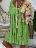 Bohemian Printed Short  Sleeve Dresses