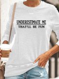 Long Sleeve Letter Washed Statement Sweatshirt