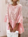 Frill Sleeves Casual Elegant Women Dresses