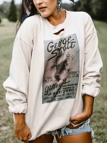 Crew Neck Casual Long Sleeve Sweatshirt