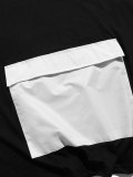Men's Color Block Front Pocket Round Neck T-Shirt
