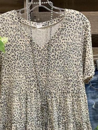 Short Sleeve Casual V Neck Shirt & Top